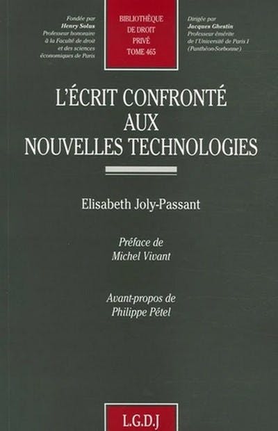 L'écrit confronté aux nouvelles technologies L'écrit confronté aux nouvelles technologies