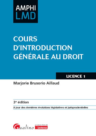 Cours d'introduction générale au droit Cours d'introduction générale au droit