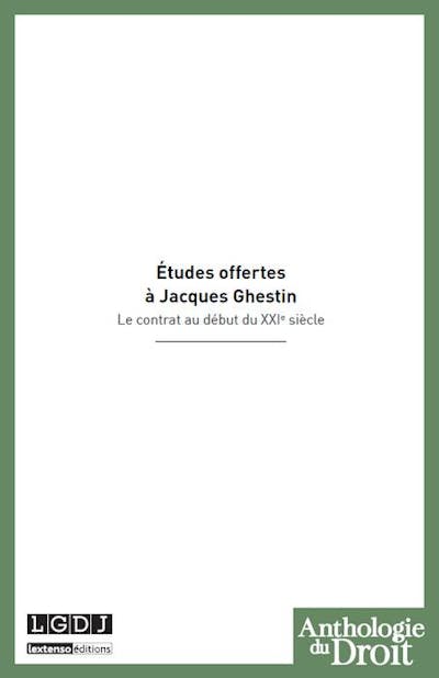 Études offertes à Jacques Ghestin Études offertes à Jacques Ghestin