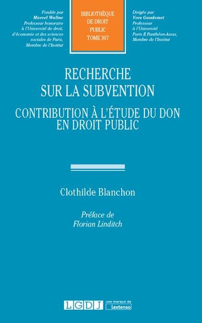 Recherche sur la subvention Recherche sur la subvention