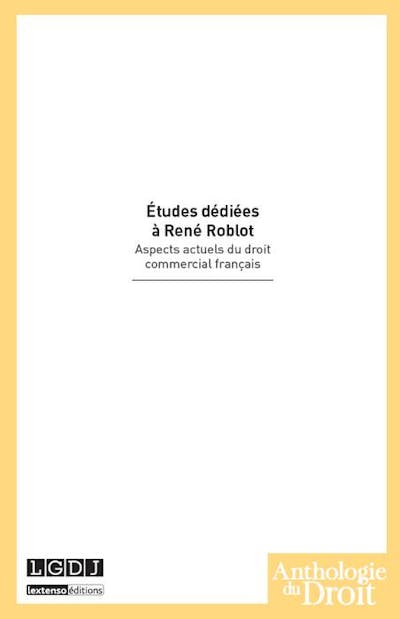Études dédiées à René Roblot Études dédiées à René Roblot