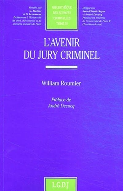 L'avenir du jury criminel L'avenir du jury criminel