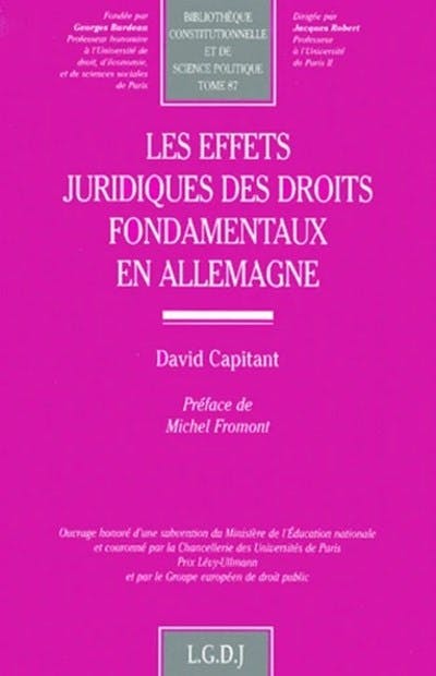 Les effets juridiques des droits fondamentaux en Allemagne