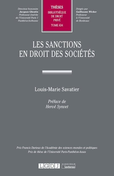 Les sanctions en droit des sociétés Les sanctions en droit des sociétés