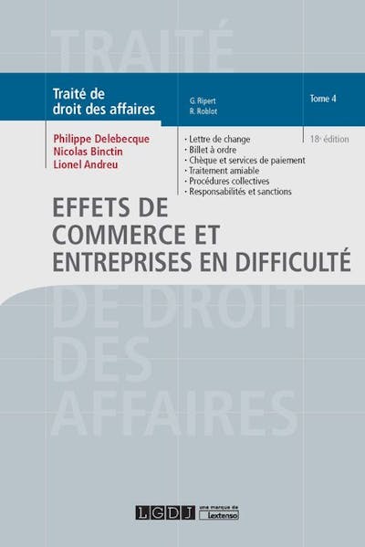 Effets de commerce et entreprises en difficulté Effets de commerce et entreprises en difficulté
