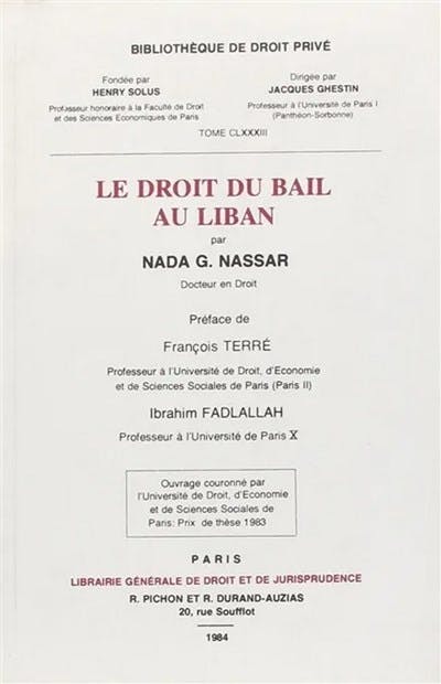 Le droit du bail au Liban
