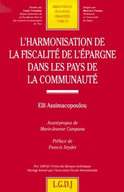 L'harmonisation de la fiscalité de l'épargne