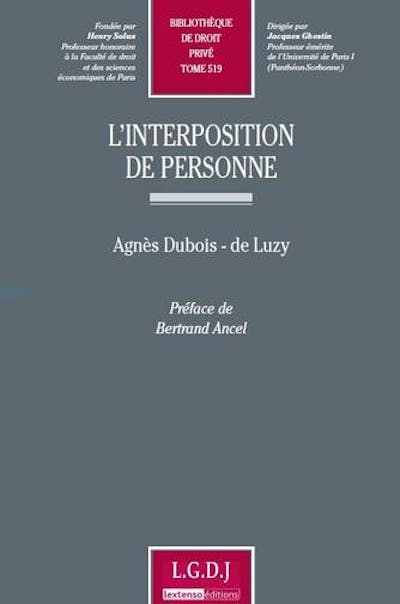 L'interposition de personne L'interposition de personne