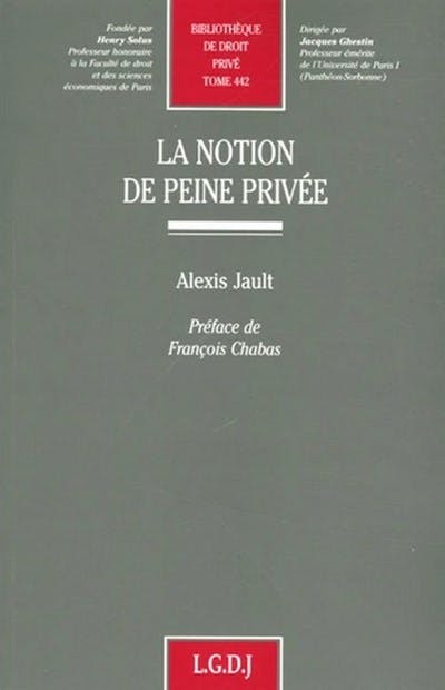La notion de peine privée