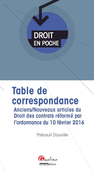 Table de correspondance Table de correspondance