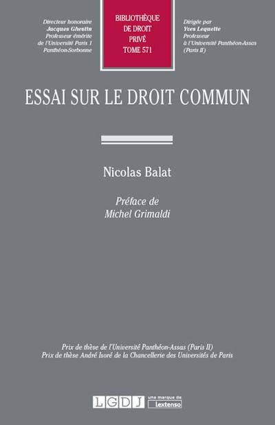 Essai sur le droit commun Essai sur le droit commun