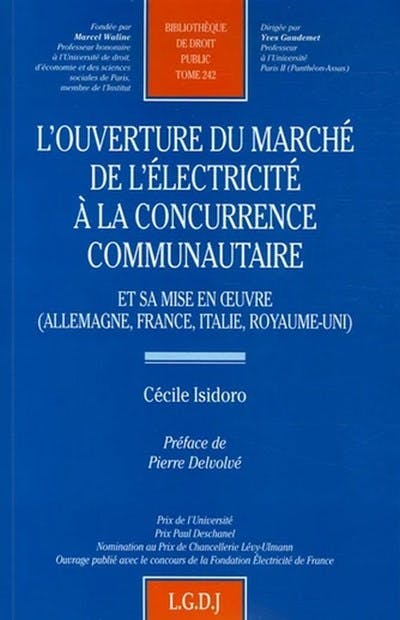 L'ouverture du marché  de l'électricité à la concurrence communautaire L'ouverture du marché  de l'électricité à la concurrence communautaire
