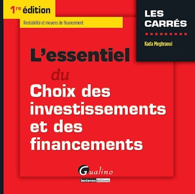 L'essentiel du choix des investissements et des financements L'essentiel du choix des investissements et des financements