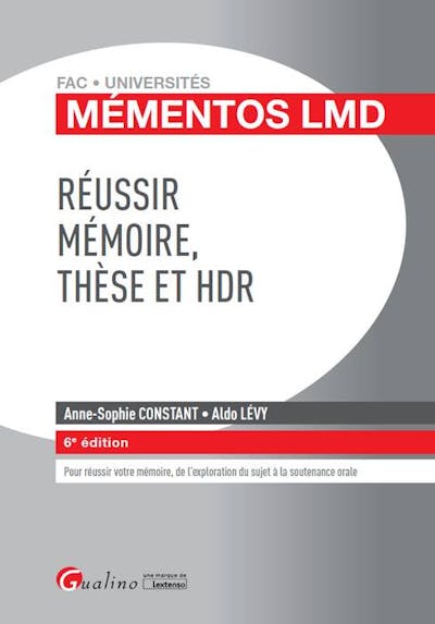 Réussir mémoire, thèse et HDR