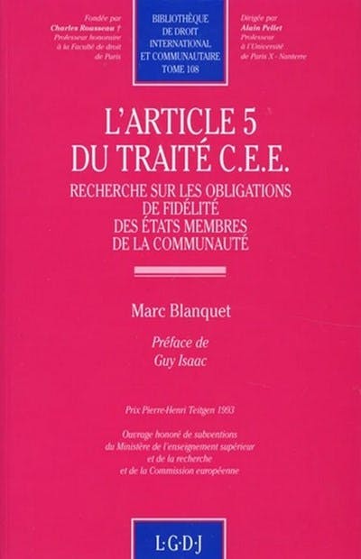 L'article 5 du Traité CEE