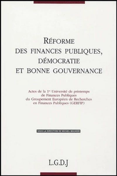 Réformes des finances publiques, démocratie et bonne gouvernance