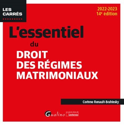 Droit Des Régimes Matrimoniaux - Gualino