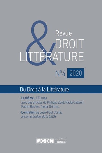 Revue Droit & Littérature n°4-2020