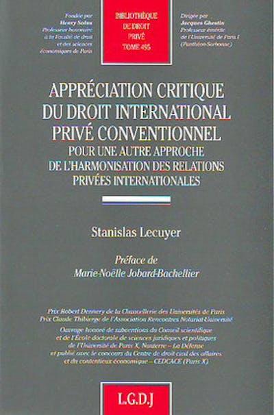Appréciation critique du droit international privé conventionnel