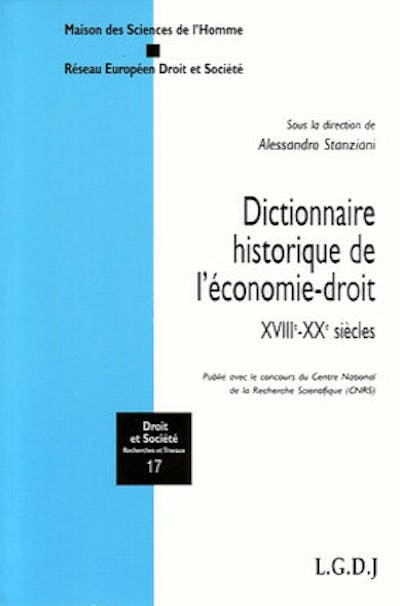 Dictionnaire historique de l'économie-droit