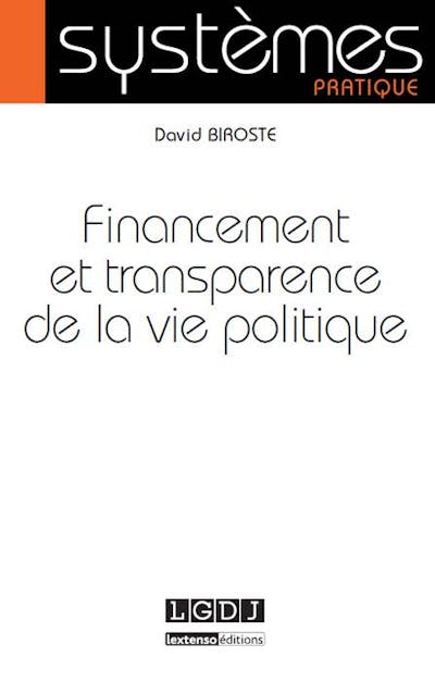 Financement et transparence de la vie politique