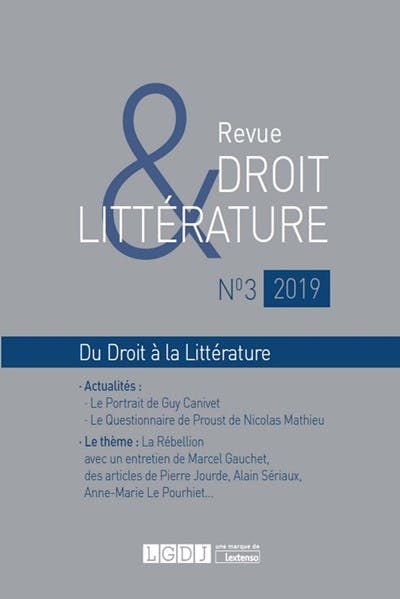 Revue Droit & Littérature n°3-2019