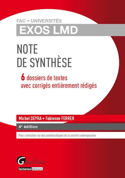 Exos LMD - Note de synthèse